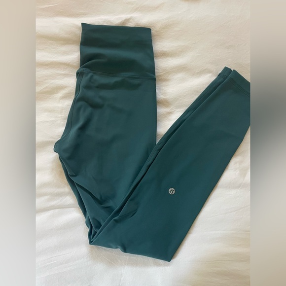 Lululemon Wunder Train HR leggings size 6 28” in teal - Picture 2 of 4